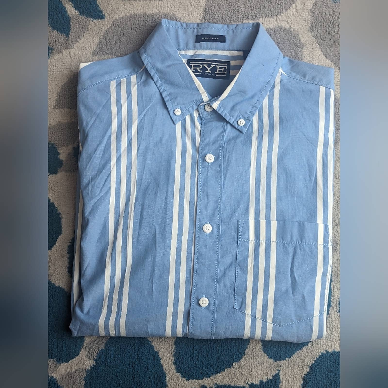 Rye Striped Button Down, Medium